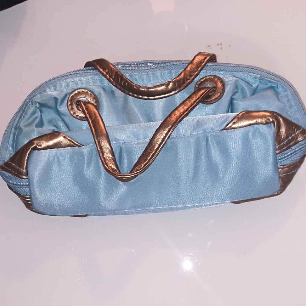 Elegant Blue and Gold Women's Handbag/Insulated Lunch Bag